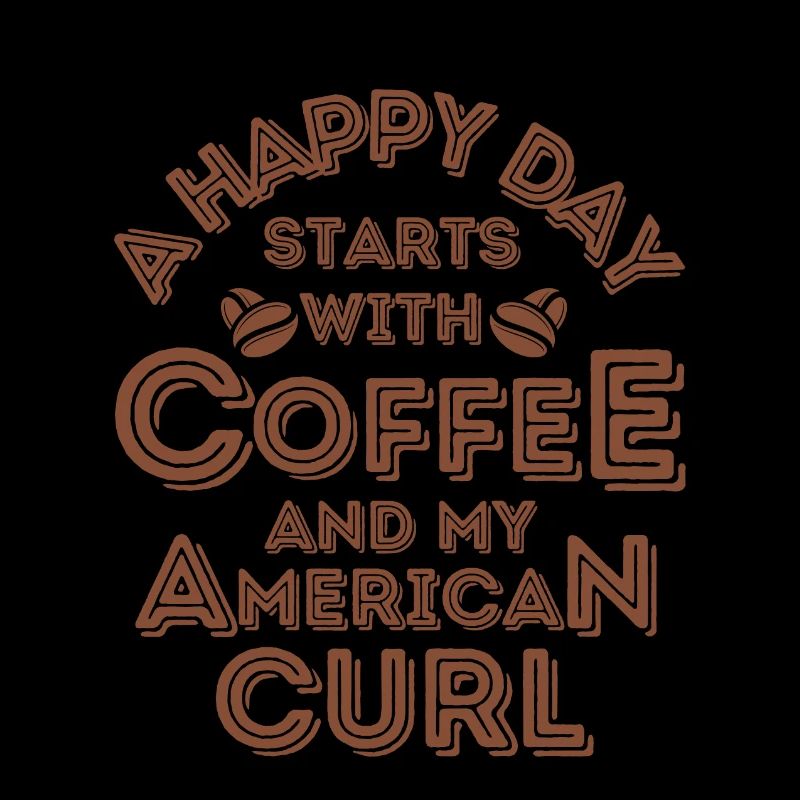 American Curl Katze Kaffee Cafe