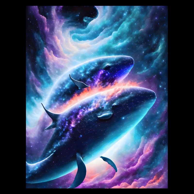 Baleines divines dans la nébuleuse de l’étoile cosmique