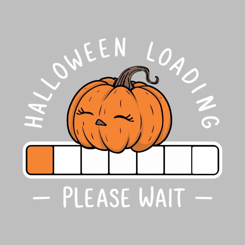 Kürbis Spruch Halloween Loading Please Wait