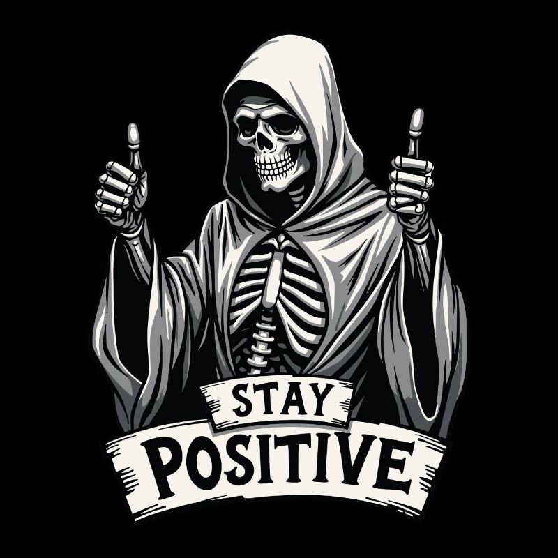 Stay Positive – Lustiger Sensenmann