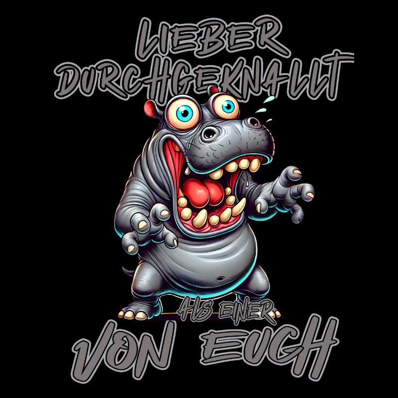 Nilpferd Lieber durchgeknallt als einer von euch