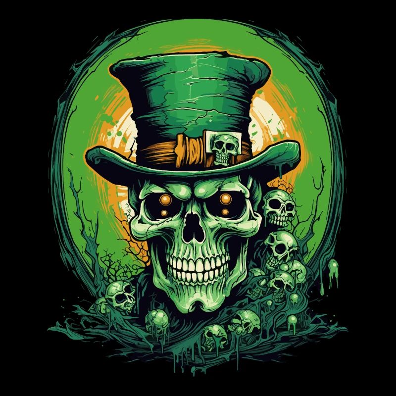 St Patrick's Day Skull