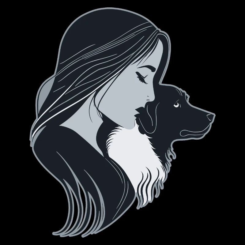 Frau und Hund