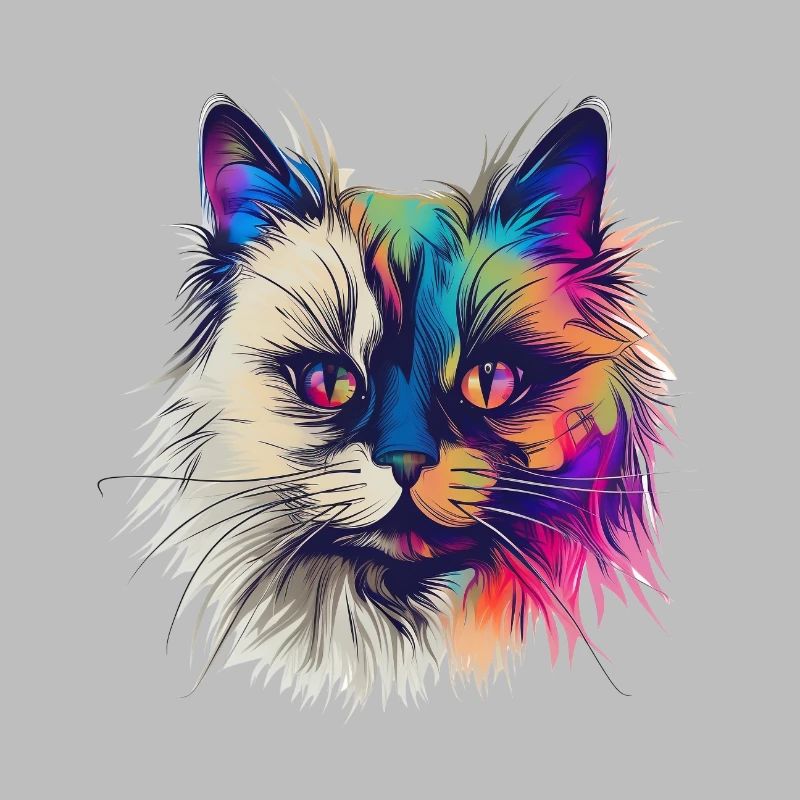 Chat Birman coloré