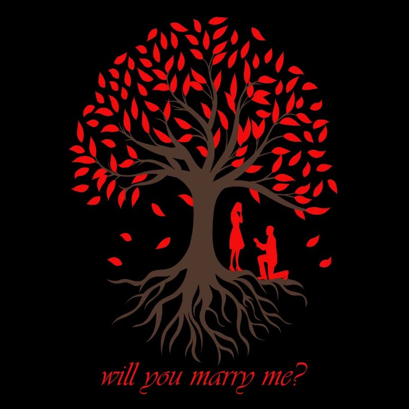 Heiratsantrags Baum der Liebe Lebens