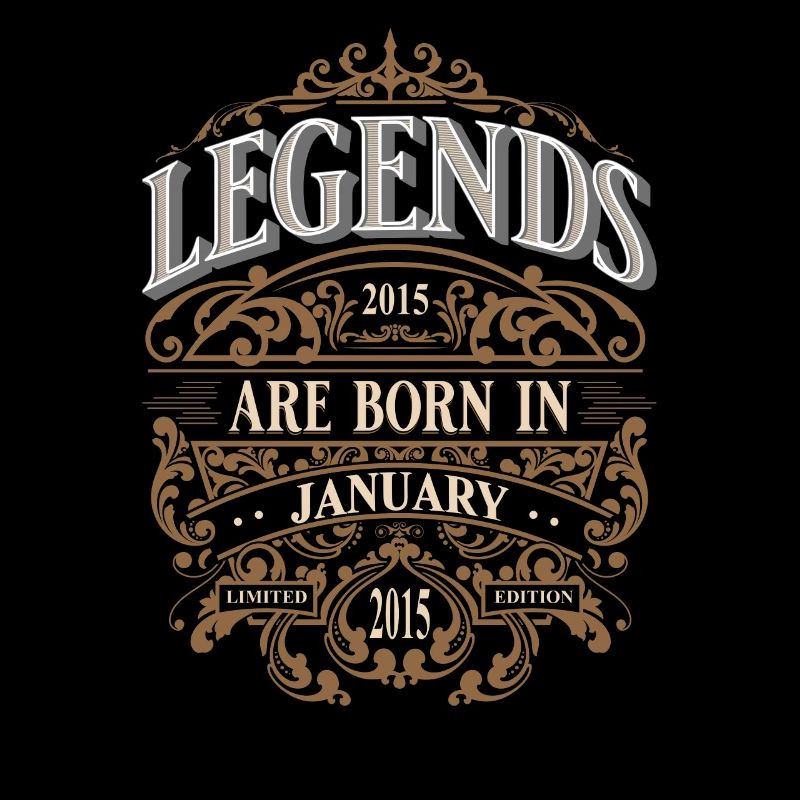 2015 Janvier Naissance Anniversaire Année de naissance Légende