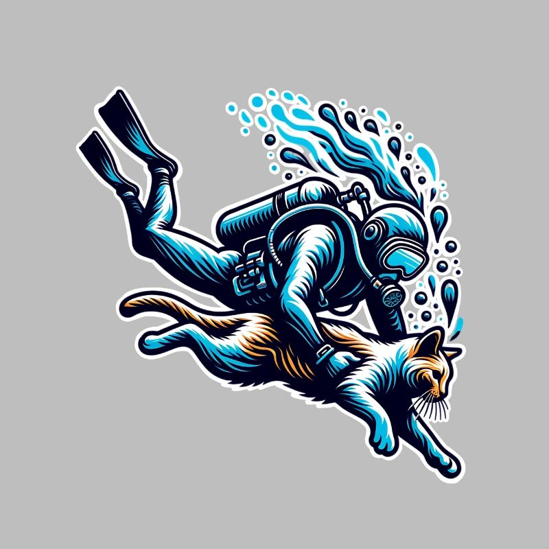 Plongée Plongeur Chat