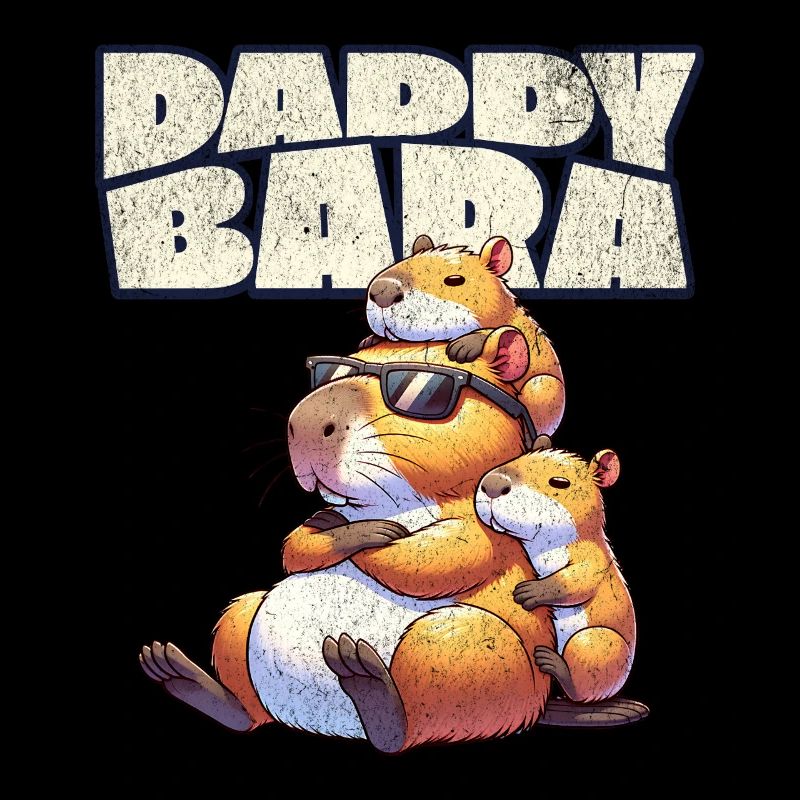Daddybara Capybara Vater Papa