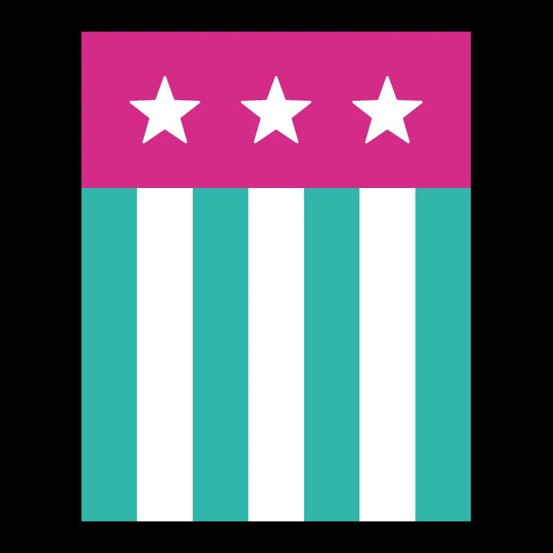 Étoiles et rayures Drapeau Rose Vert