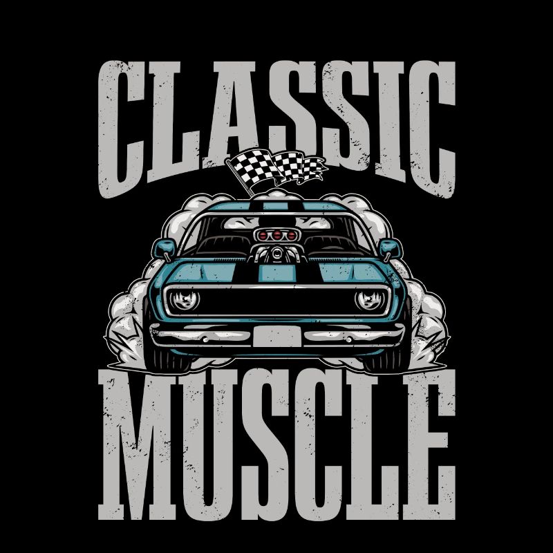 Conception musculaire classique Pour tous les fans de course.