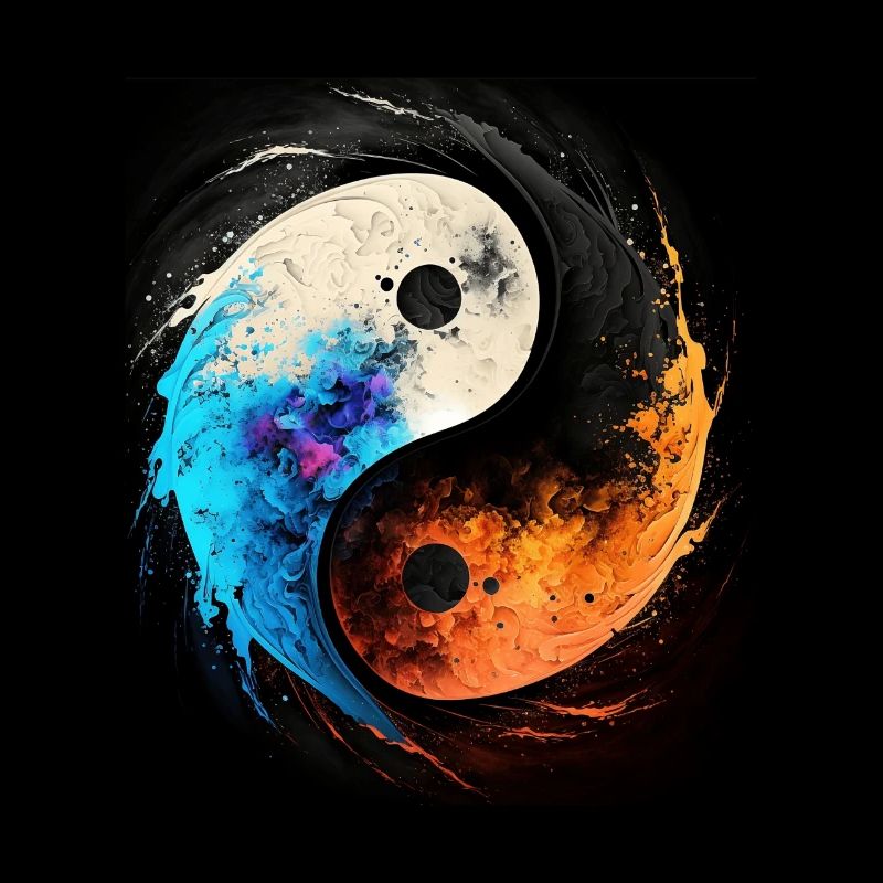 Abstraktes Yin- und Yang-Symbol