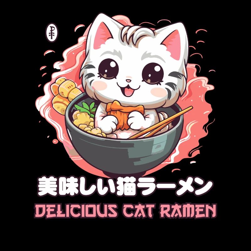 Delicious cat ramen
