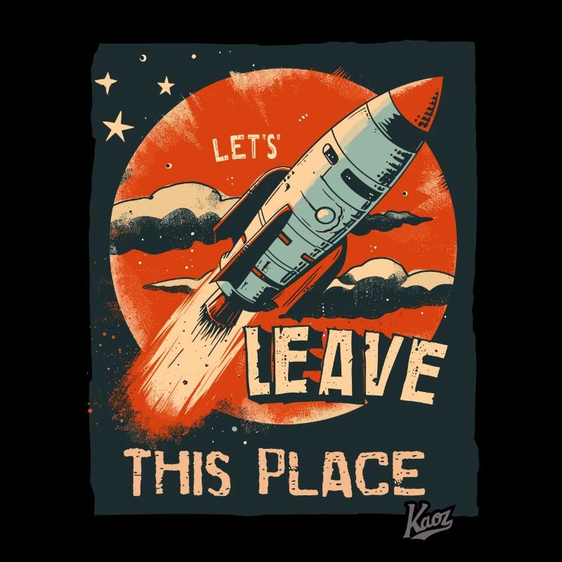 Lass uns mit einer Rakete hier abhauen