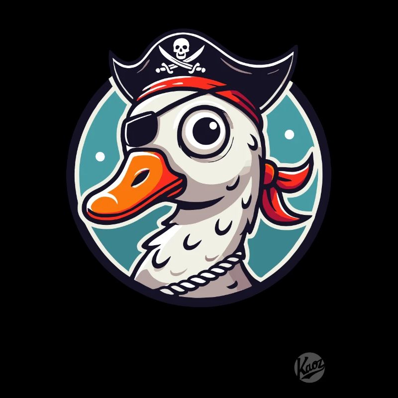 Oie pirate avec cache-œil