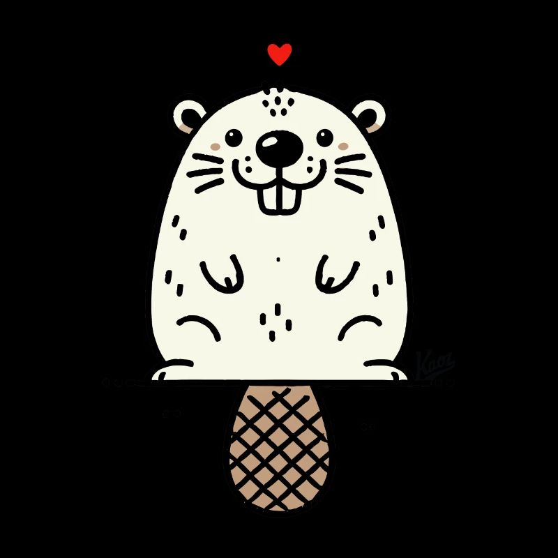 Liebe Herz und lustiger Biber