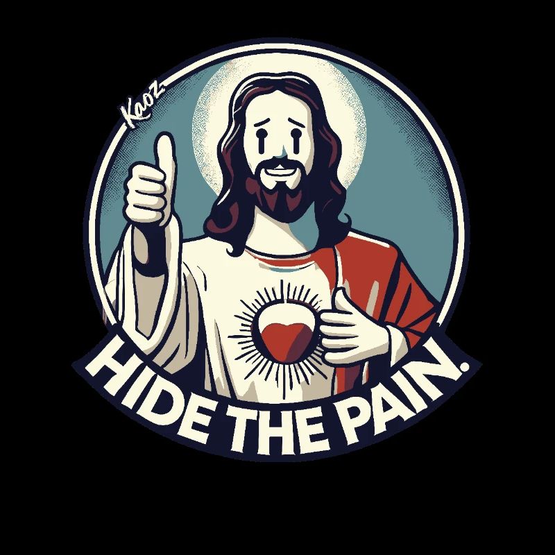 Verbirg den Schmerz, ein positiver Jesus