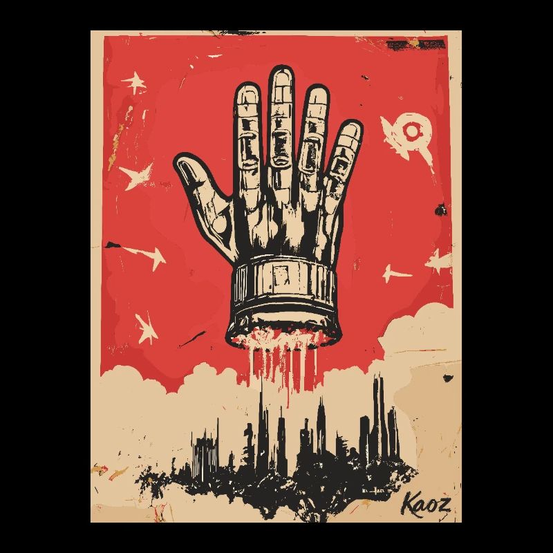 The hand in propaganda style