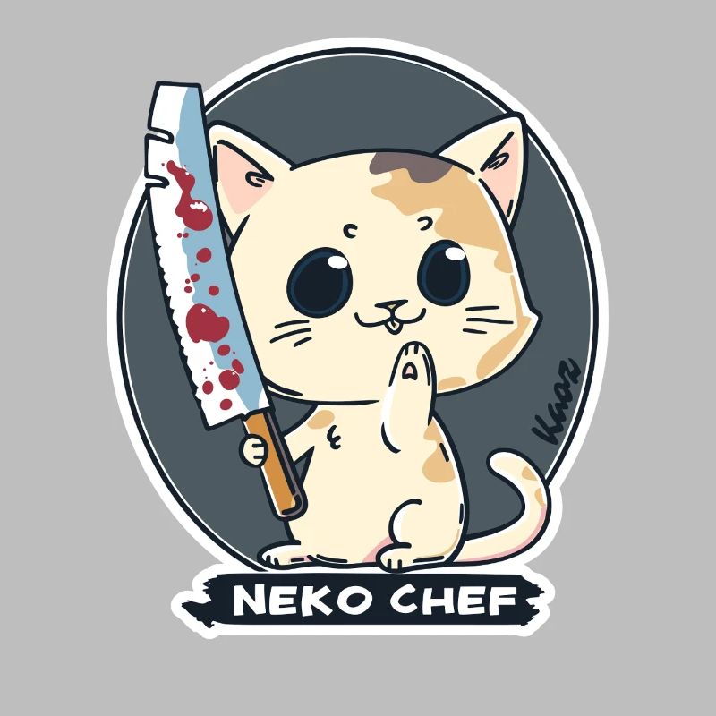 Neko Chef - Chat effronté avec couteau de chef