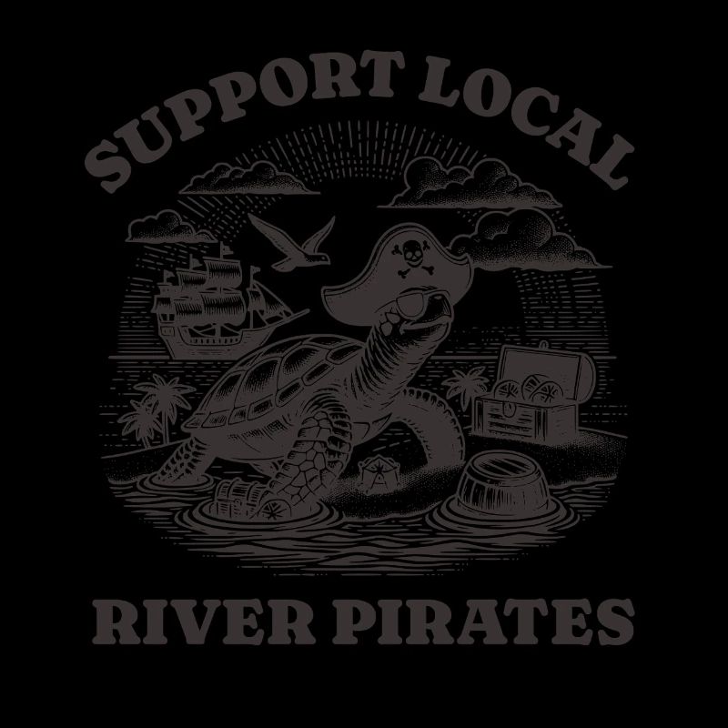 Support Local River Pirates Lustiges Turtle