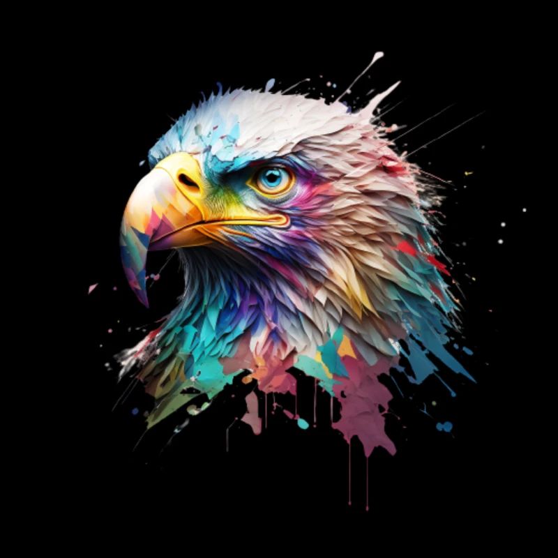 Royal Eagle: An Oil-Painted Masterpiece