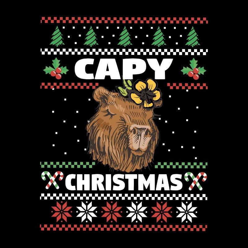 Capybara Neige Noël Capybara Hiver