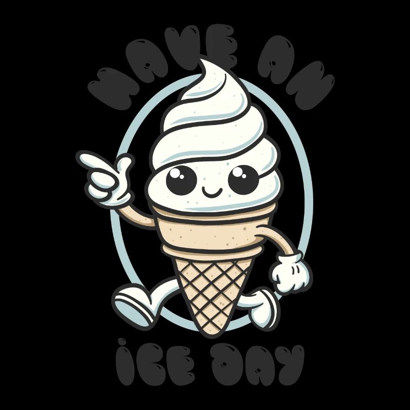 Have an Ice Day - Süßes Eiscreme Maskottchen