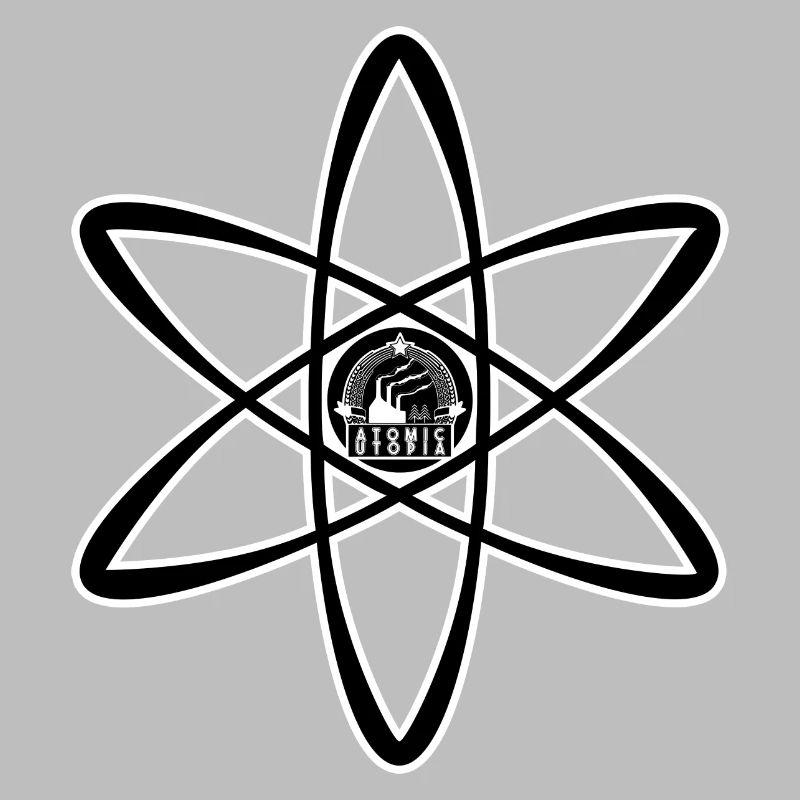 Atomic Utopia - Atom Emblem in Black