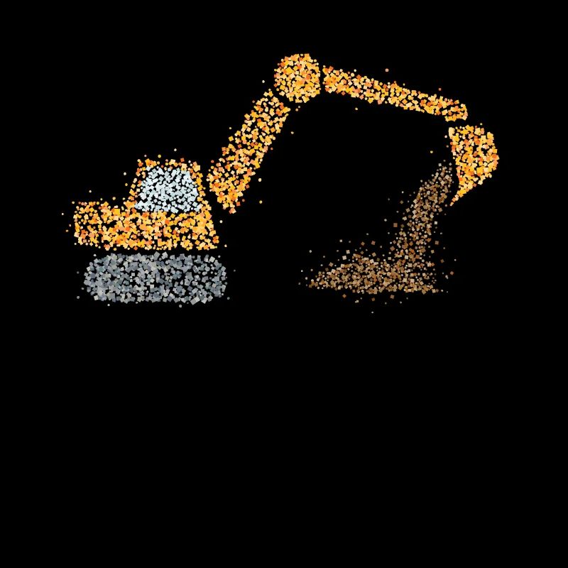 Excavatrice Chantier de construction Ouvrier de la construction Véhicule de construction