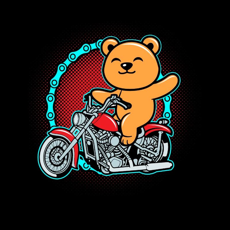 Bear Riding Motorcycle