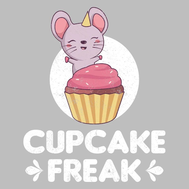 Cupcake Freak Funny Mouse With Cupcake