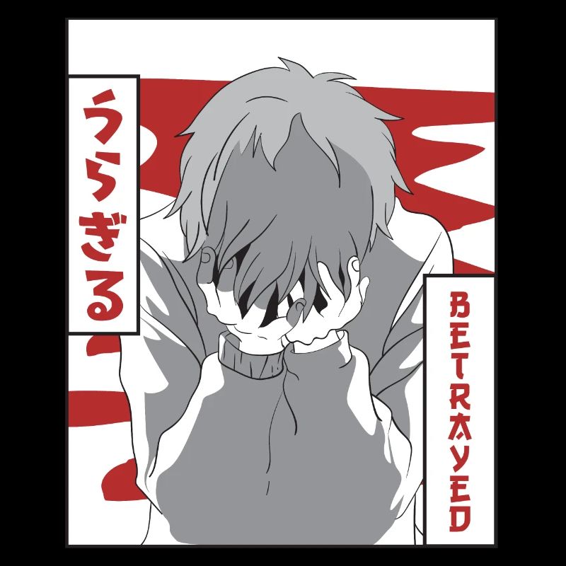 Emo Anime Junge Vaporwave Ästhetische Betrogene Ge