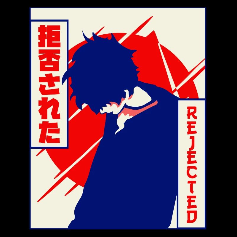 Emo Anime Junge Vaporwave Ästhetisch Abgelehnt Ges