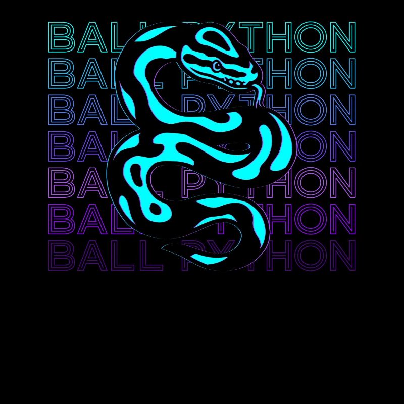 Ball Python Snake Retro Gift