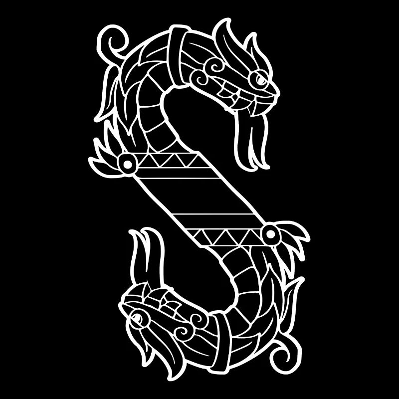 Serpent aztèque à deux têtes Sc à deux têtes