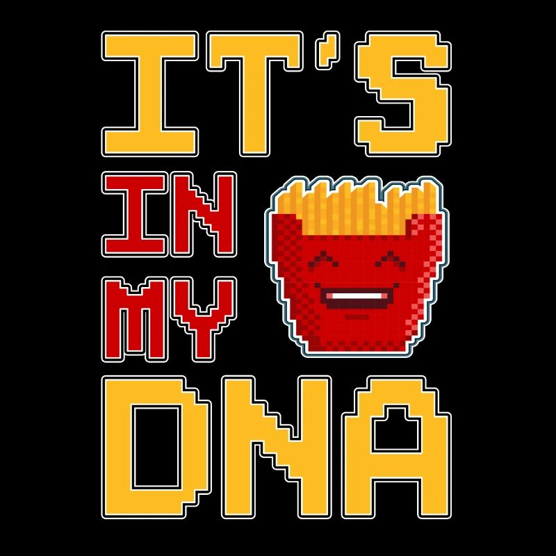 C’est dans mon ADN Pixel Art Fries Fries