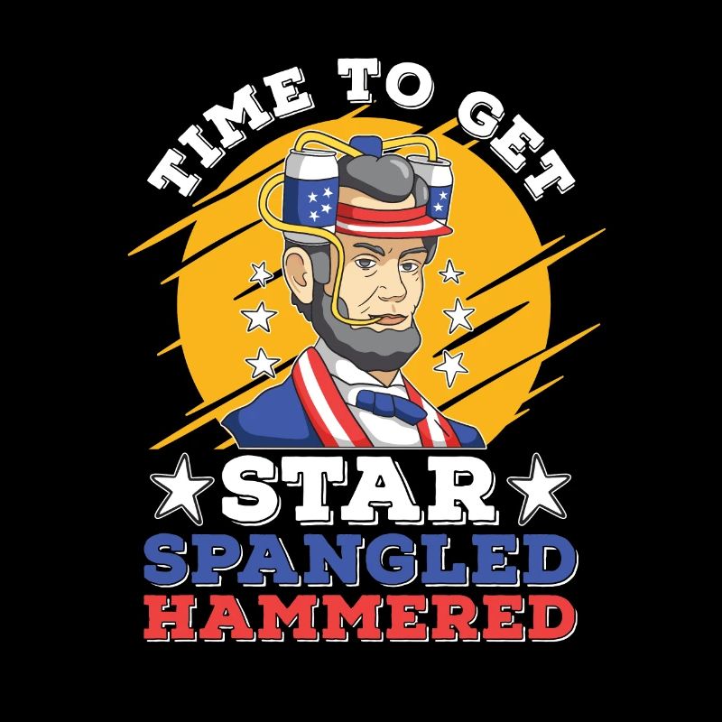 American July 4 Star Spangled Hammered
