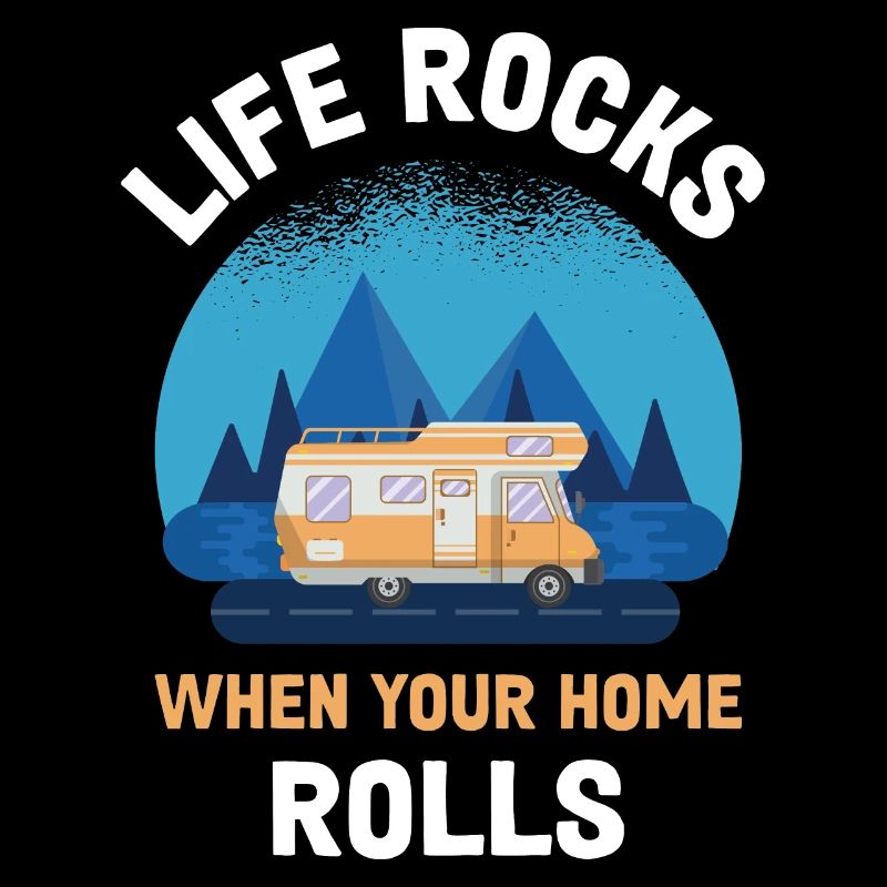 Life Rocks When Your Home Rolls Wohnmobil Geschenk
