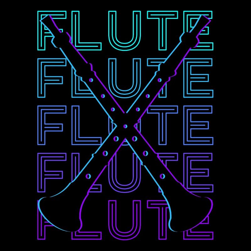 Flöte Flötist Retro Geschenk