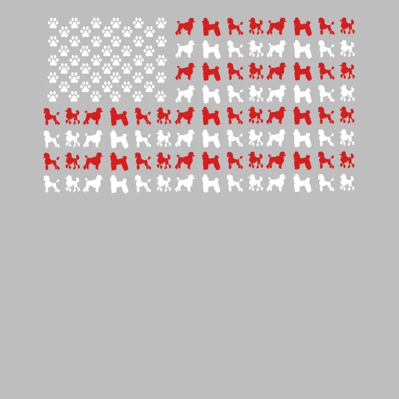 Propriétaire de caniche, Caniche drapeau américain
