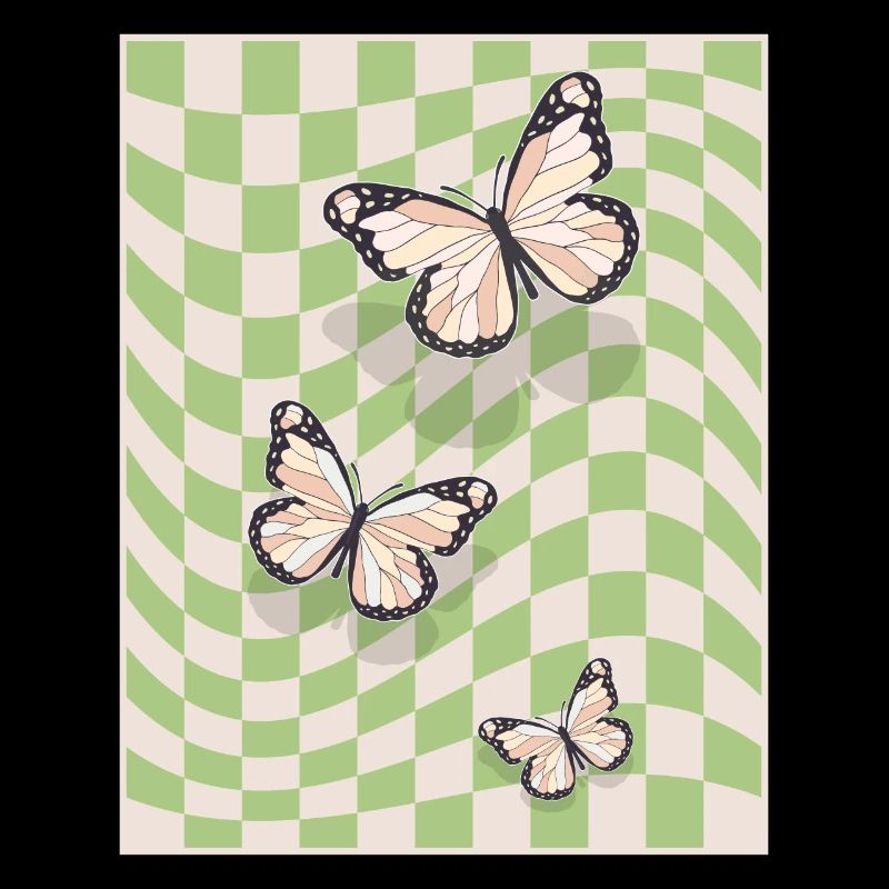 Papillons esthétiques pastel danois