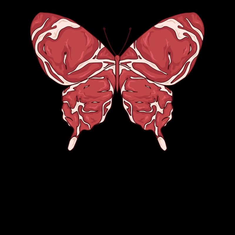 Meatcore Aesthetics Weirdcore Butterfly