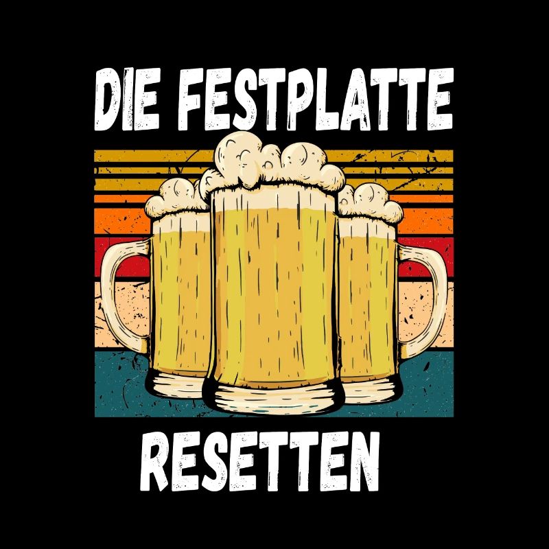 Die Festplatte Resetten witziger Trinkspruch