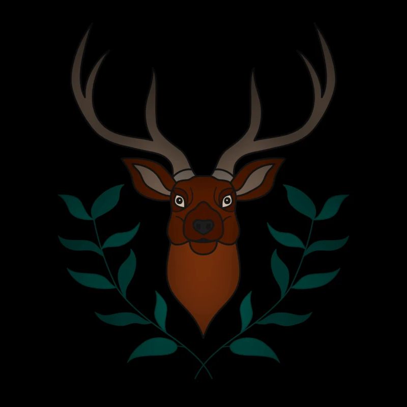 Rothirsch Geweih mit Hirschgeweih