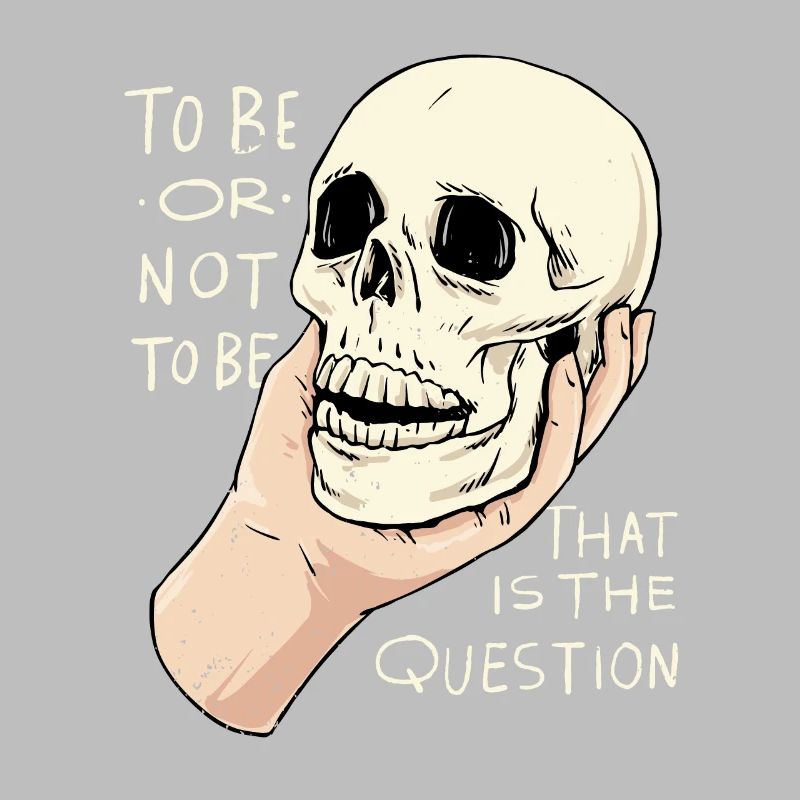 Hamlet Zitat "Sein oder Nichtsein" Design