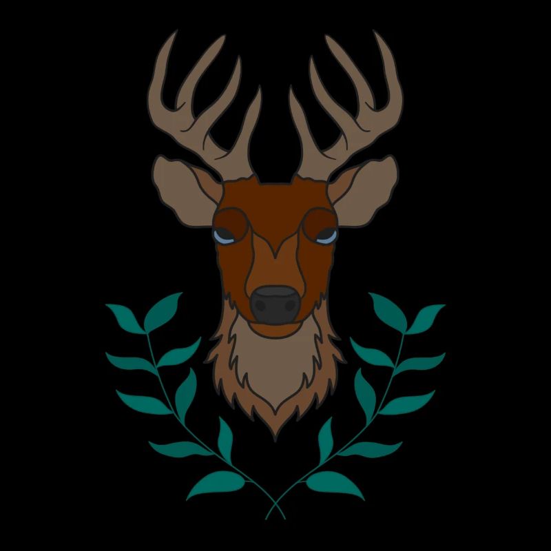 Rothirsch Geweih mit Hirschgeweih