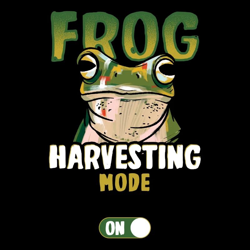 Conception de capture de grenouille pour un fan de chasse à la grenouille