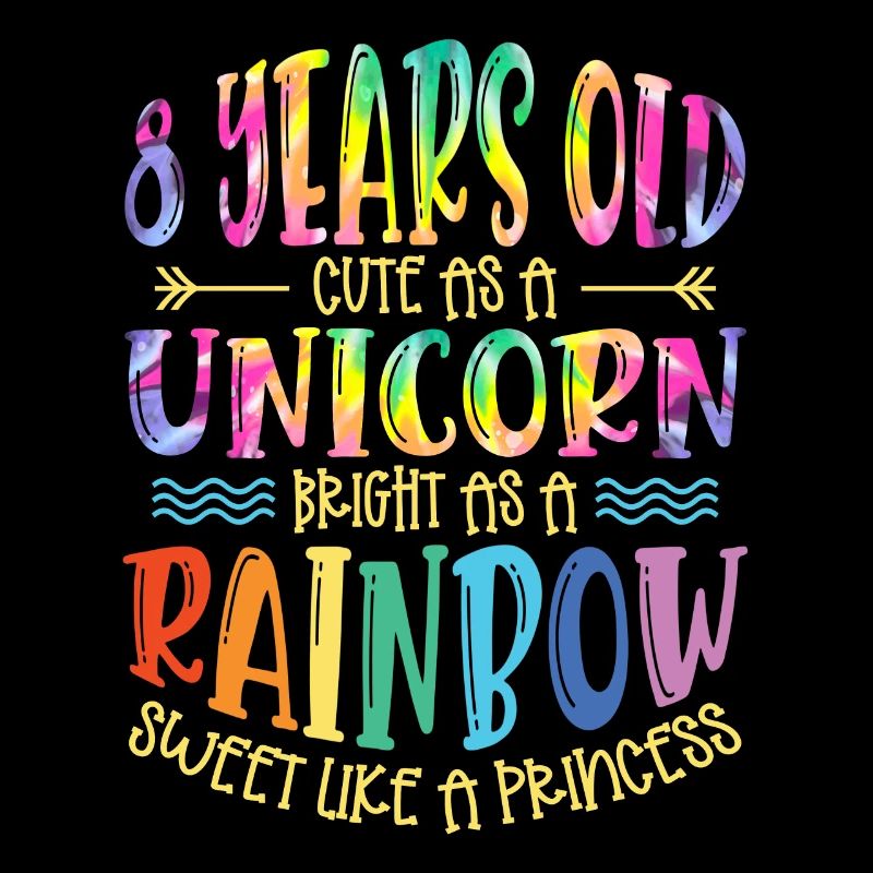 8 Jahre Alt Niedlich Wie Ein Einhorn Hell Wie Ein