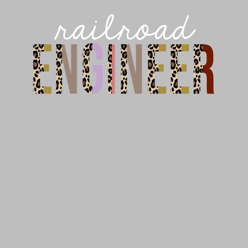 Railroad Engineer Leopard Print Funny Gift