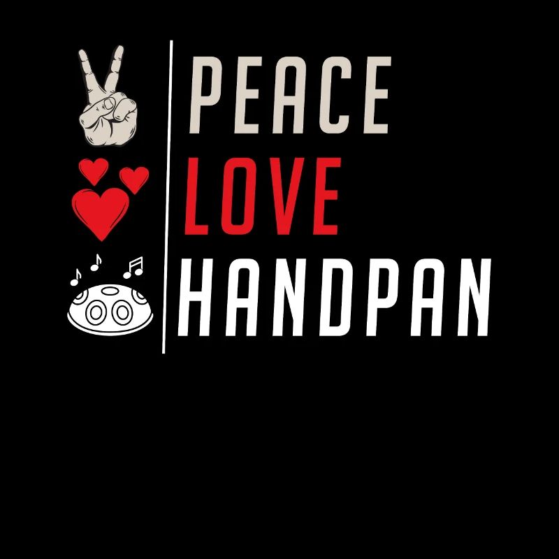 Peace Love Handpan Instrument Drum