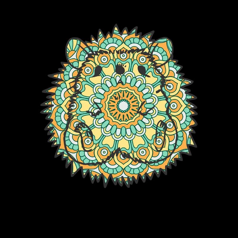 Mandala Hedgehog Geometric Pattern Art